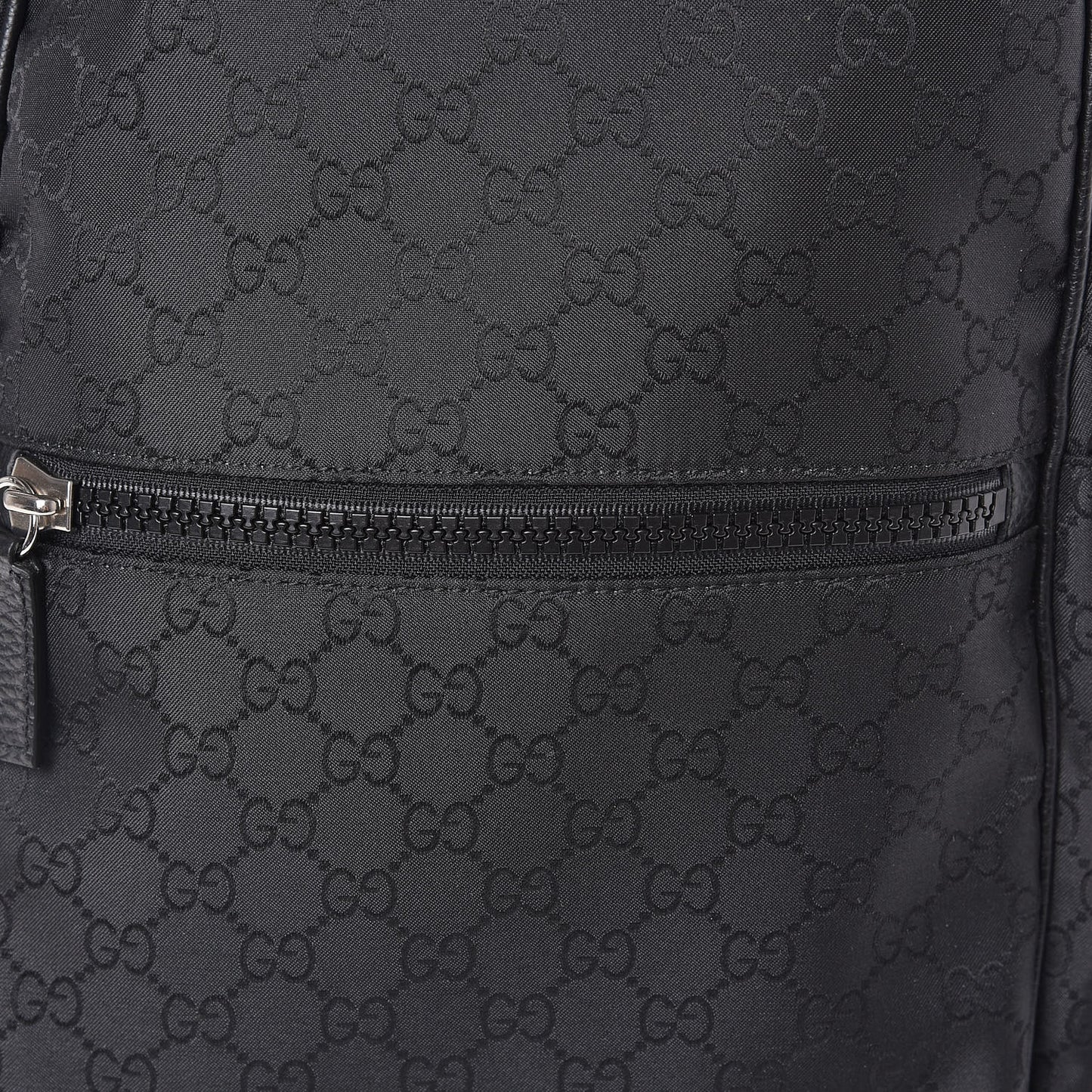 Nylon Monogram Slim Backpack Black