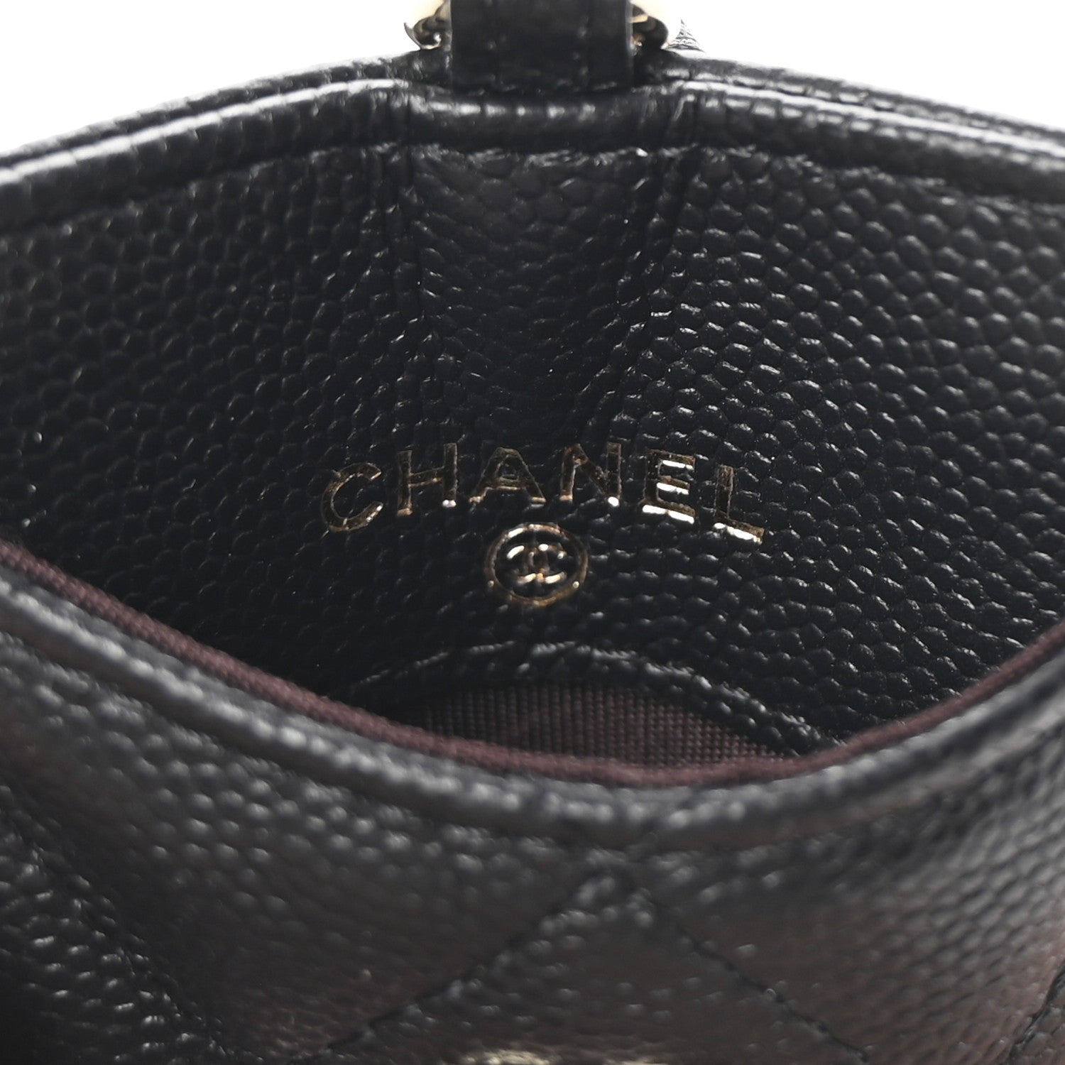 Chanel Caviar Quilted Card Holder On Chain Black 5 of 10