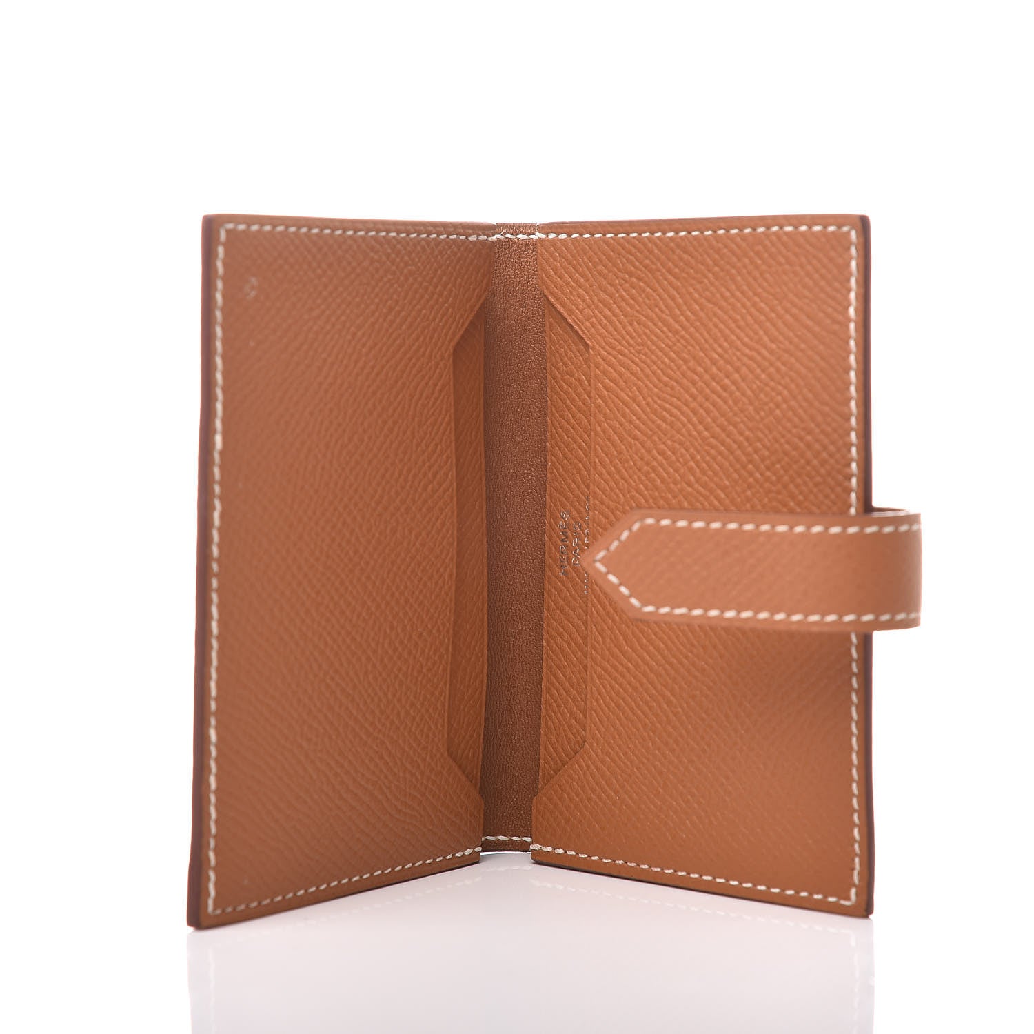 Hermes Epsom Bearn Card Holder Wallet Gold 5 of 10