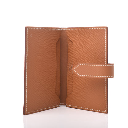 Hermes Epsom Bearn Card Holder Wallet Gold 5 of 10