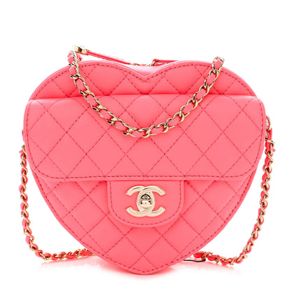 Chanel Lambskin Quilted CC In Love Heart Bag Pink 1 of 12