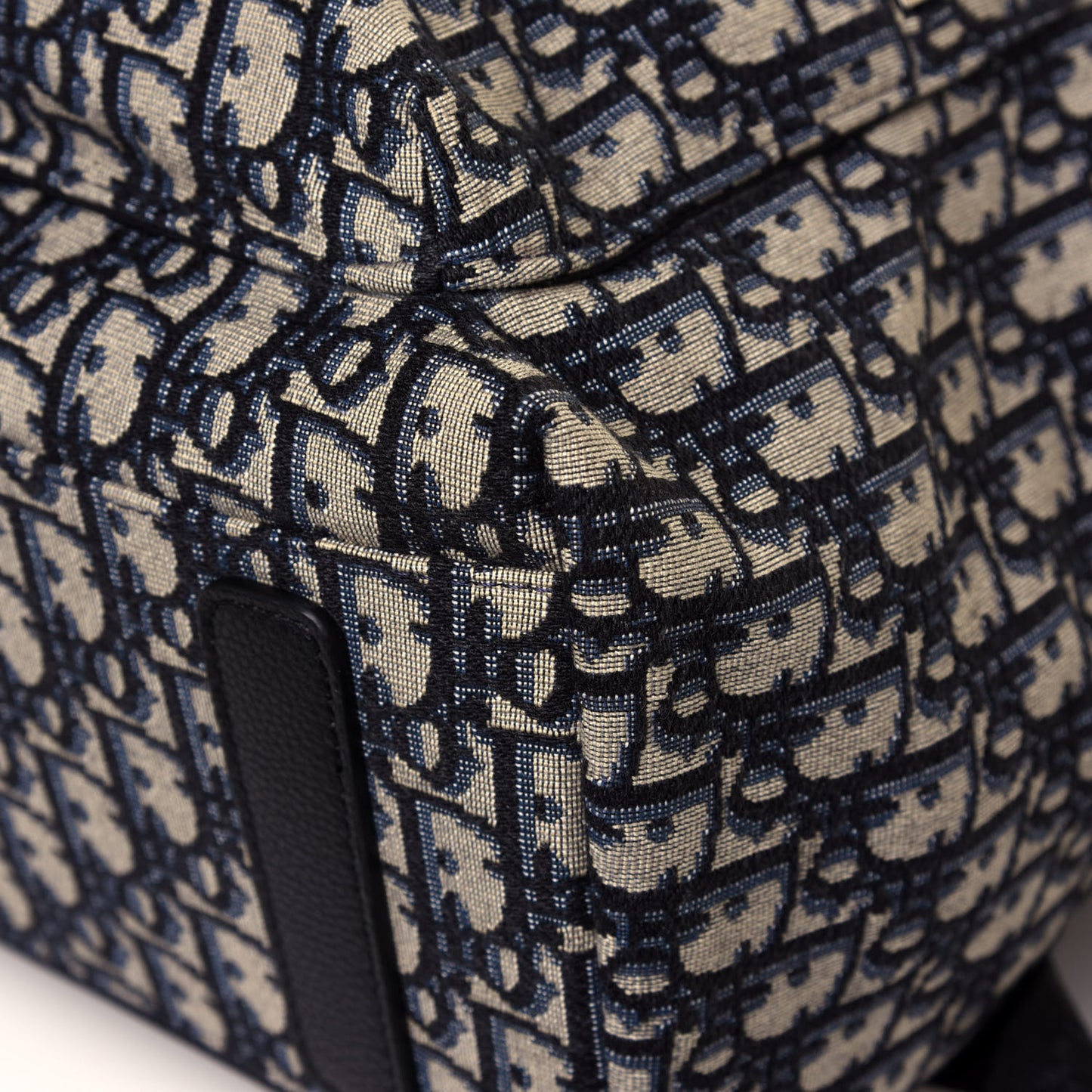 Oblique Calfskin Rider Backpack Beige Black