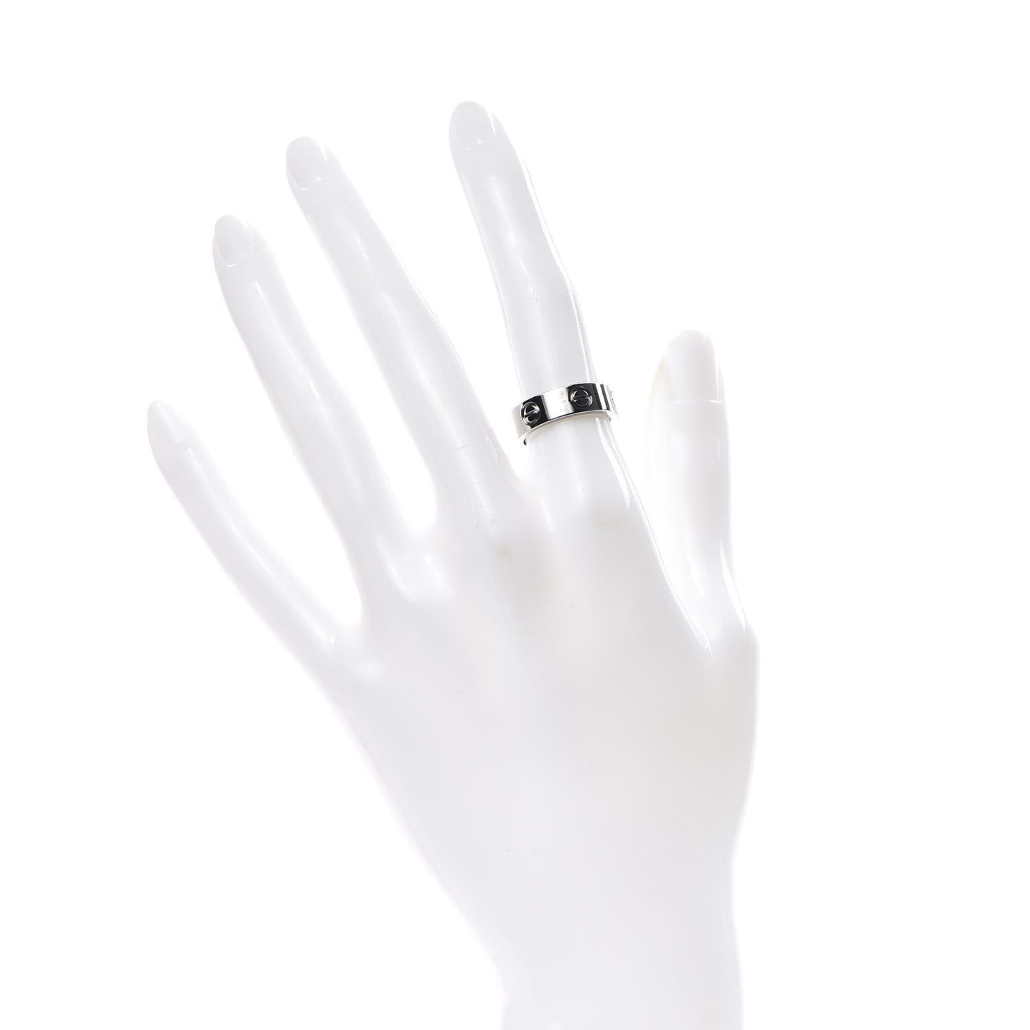 18K White Gold 5.5mm LOVE Ring 50 5.25
