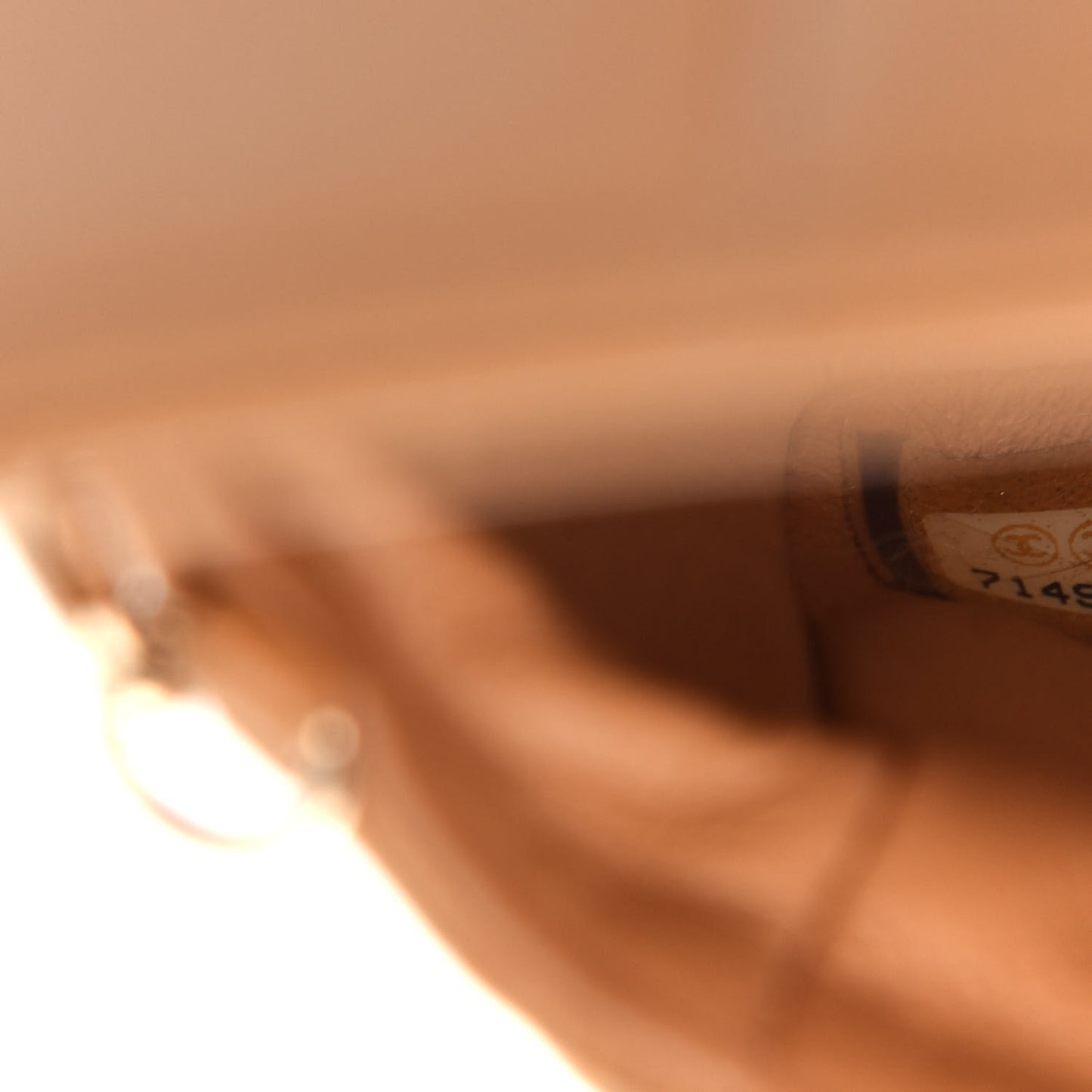 Lambskin East West Chocolate Bar Flap Beige