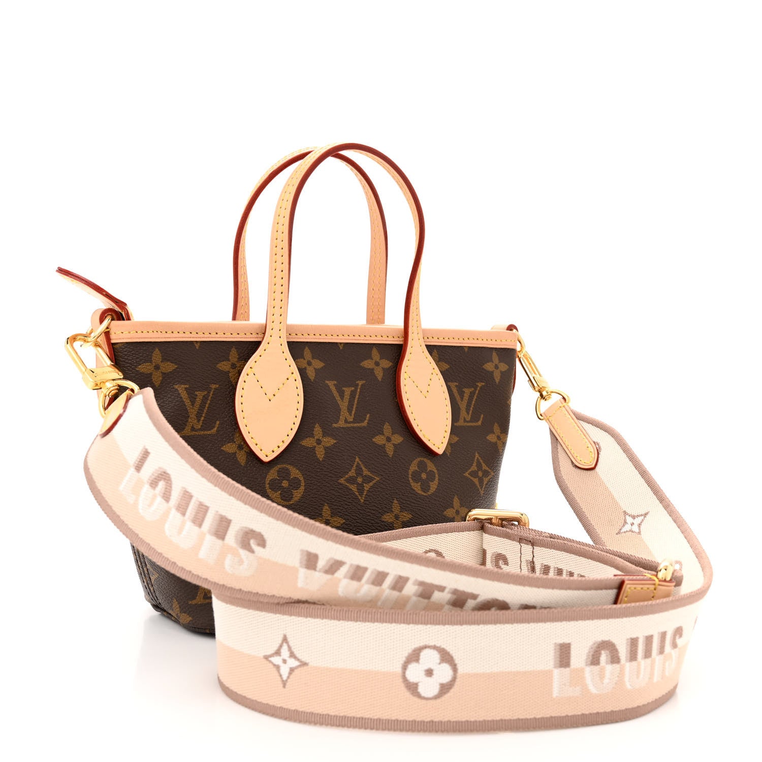 Louis Vuitton Monogram Neverfull BB Beige 3 of 10