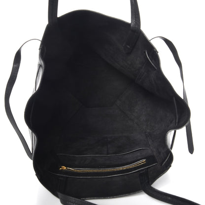Celine Soft Grained Calfskin Small Belt Cabas Phantom Black 5 of 11