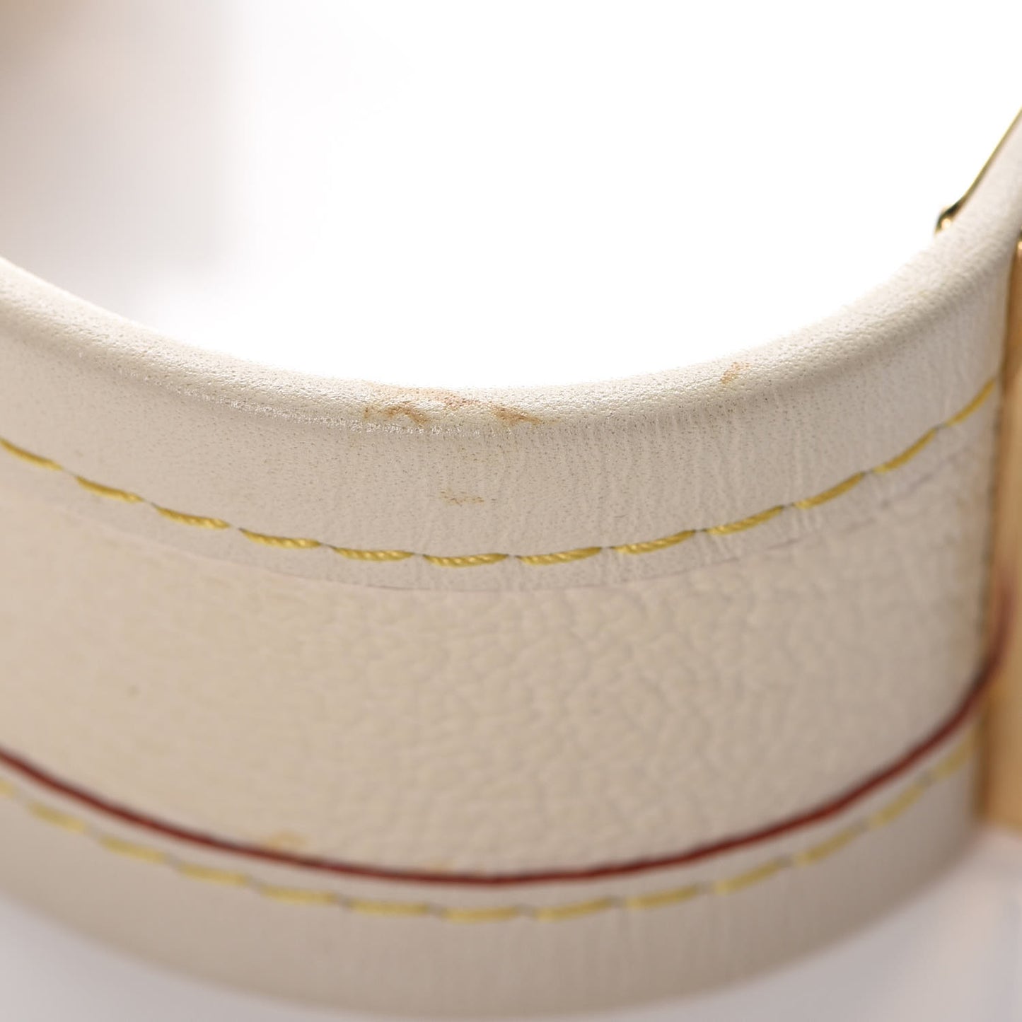 Chèvre Suhali S Lock Bracelet Small White