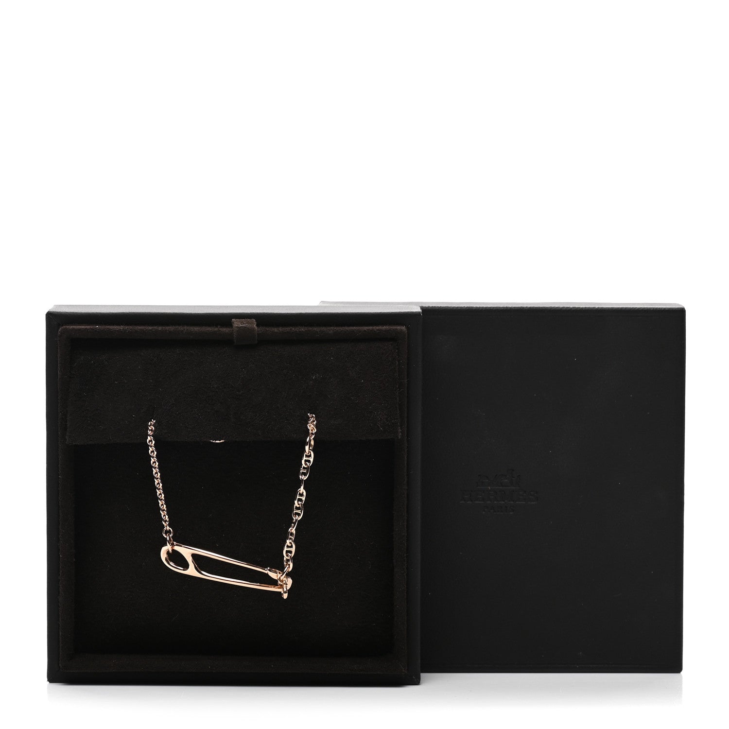 Hermes 18K Rose Gold Diamond MM Chaine d'Ancre Punk Bracelet ST 4 of 4
