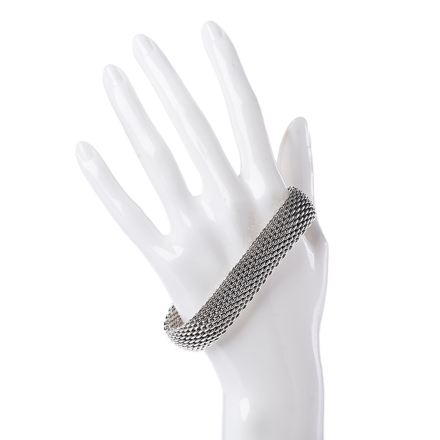 Tiffany Sterling Silver Somerset Mesh Bracelet 2 of 4