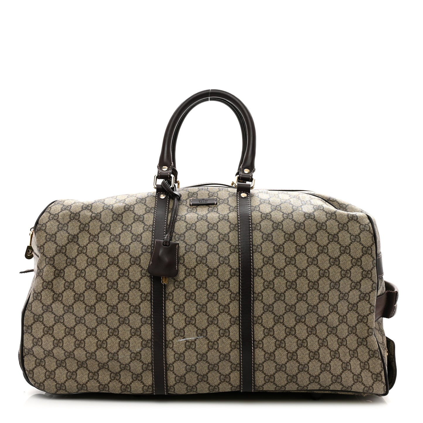 GG Plus Monogram Large Carry On Duffle Bag Brown