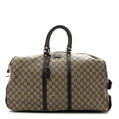 Gucci GG Plus Monogram Large Carry On Duffle Bag Brown 1 of 12