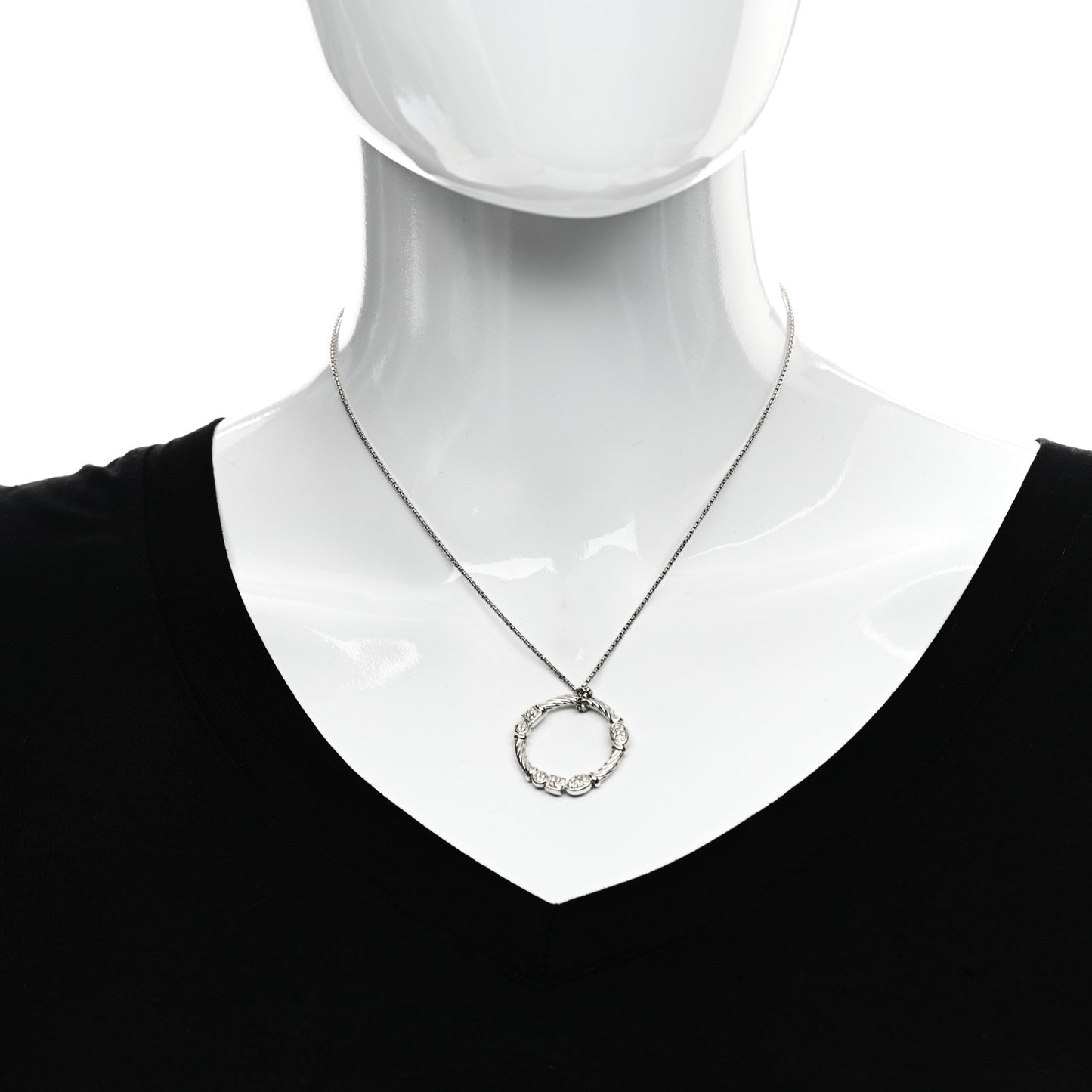 DAVID YURMAN Sterling Silver Diamond Confetti Pendant Necklace