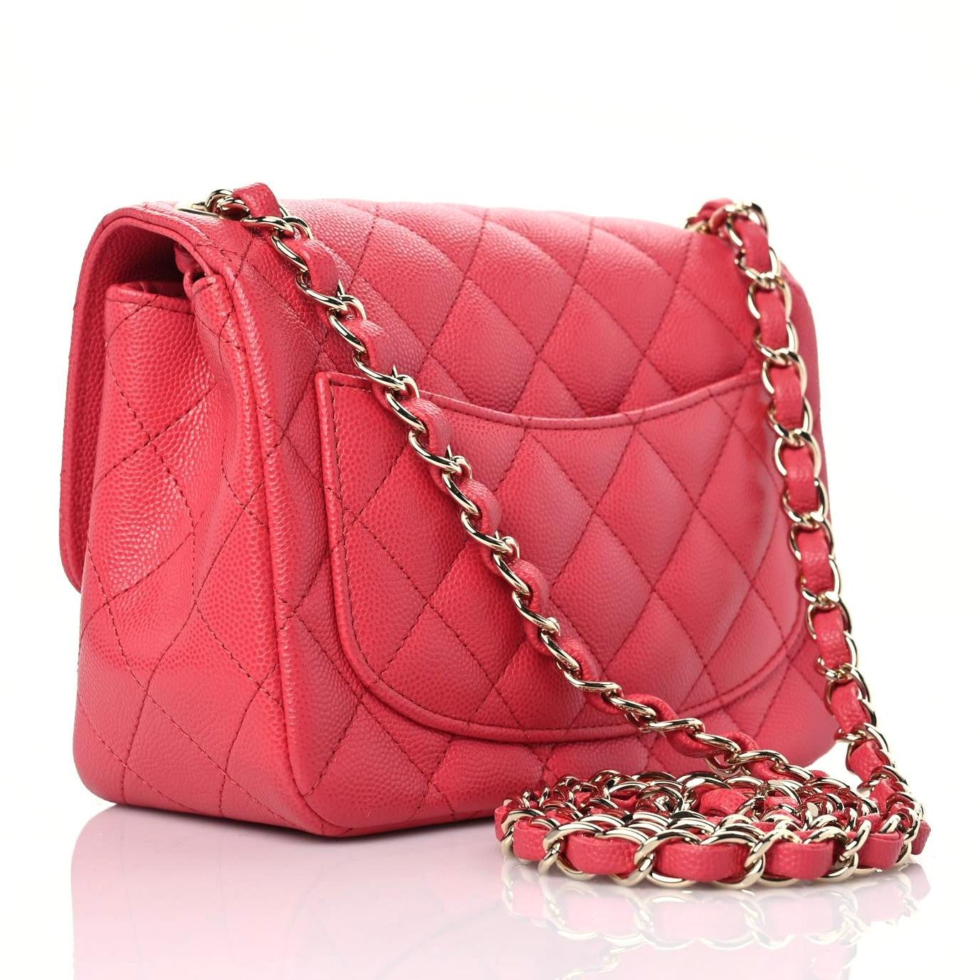 Chanel Caviar Quilted Mini Square Flap Pink 3 of 11