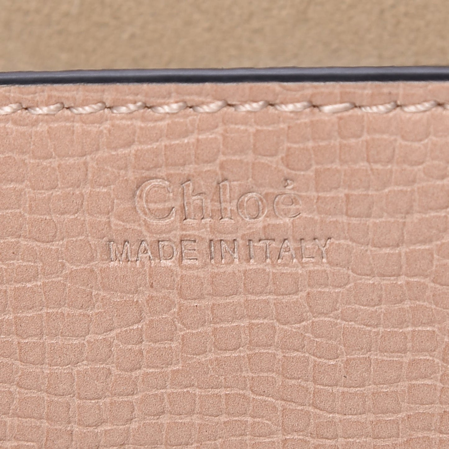 Textured Calfskin Lambskin Nano Drew Shoulder Bag Powder Beige Caramel