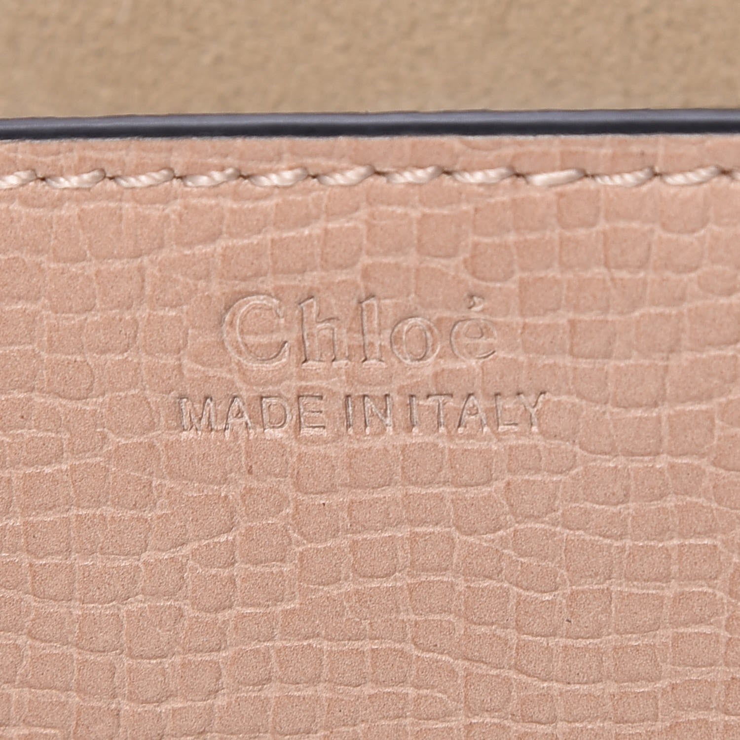 Chloe Textured Calfskin Lambskin Nano Drew Shoulder Bag Powder Beige Caramel 6 of 7