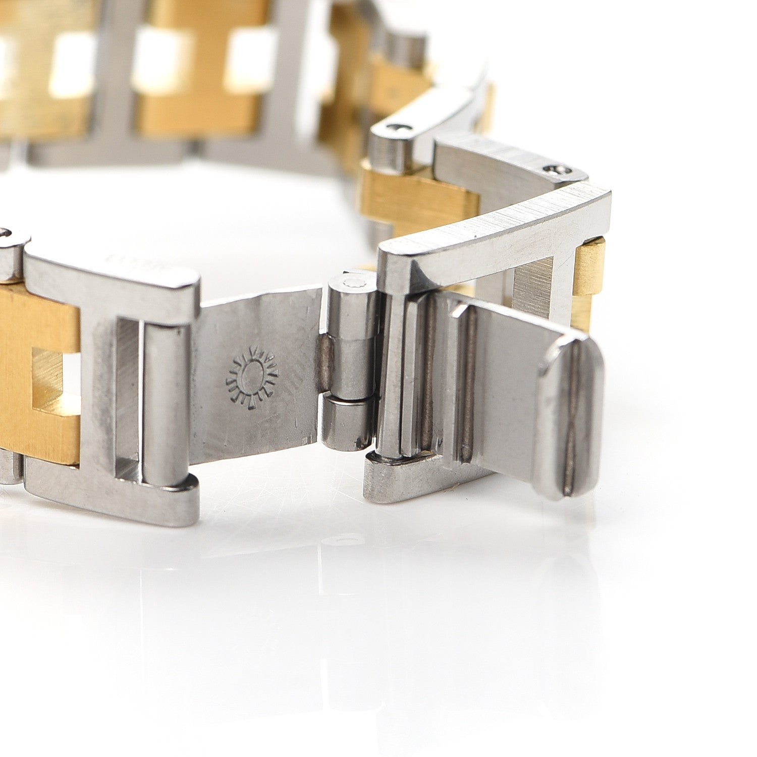 Hermes Stainless Steel 24mm Clipper Quartz Watch Gold 5 of 5