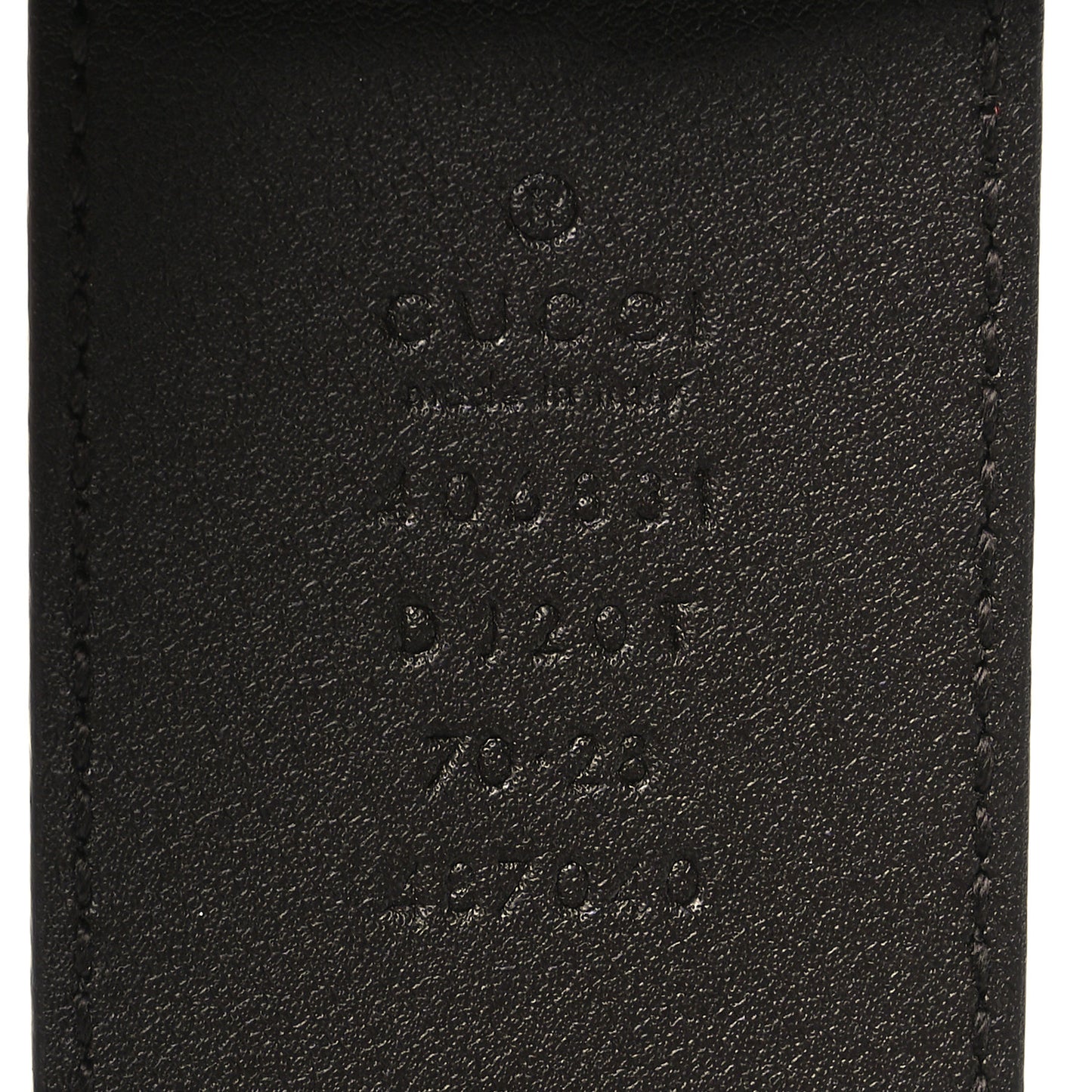 Textured Dollar Calfskin Double G 40mm Belt 70 28 Black