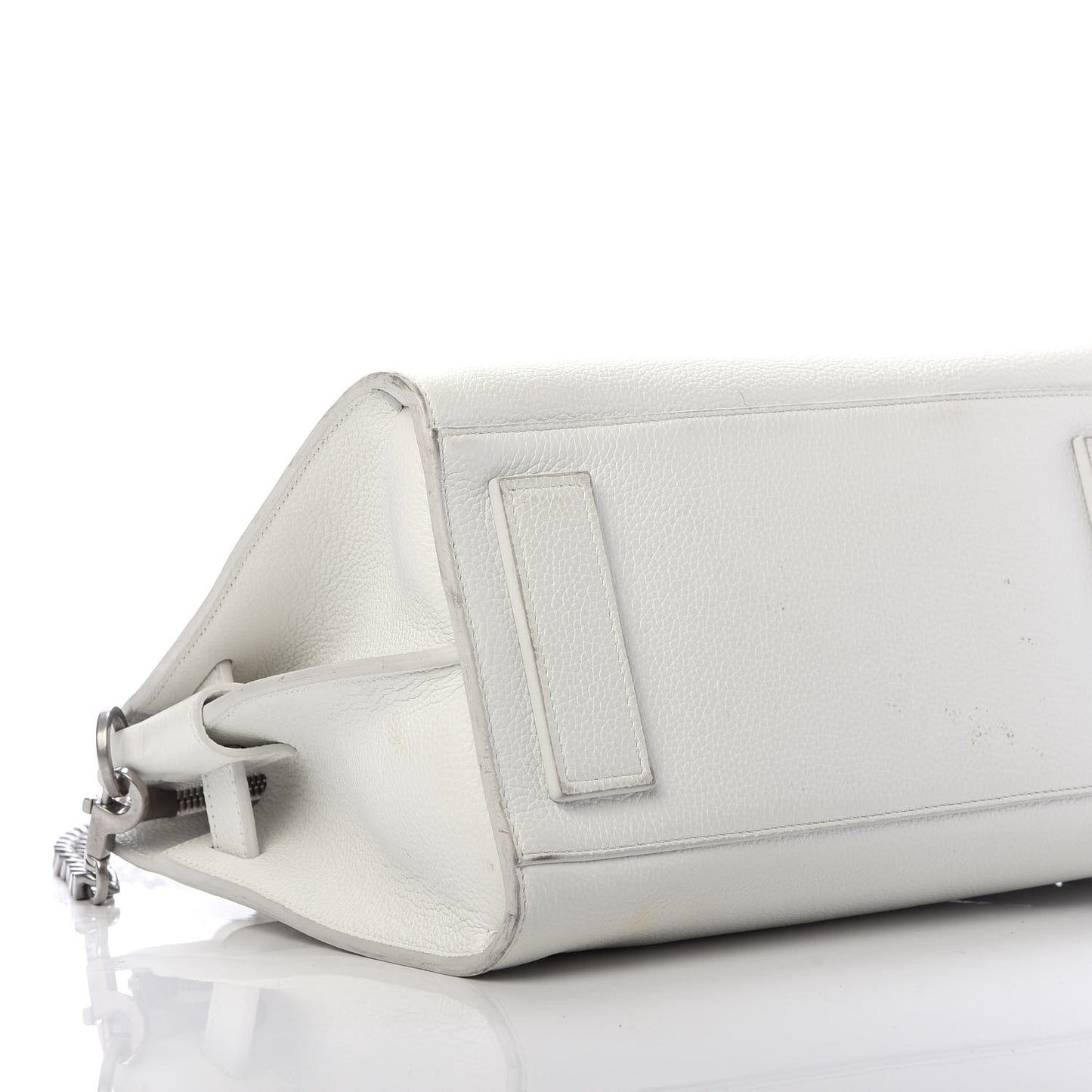 Grained Calfskin Baby Supple Sac De Jour White