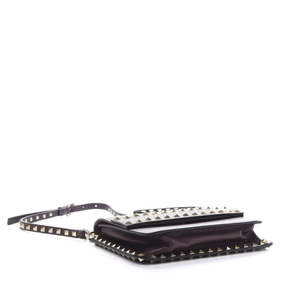 Valentino Garavani Pebbled Calfskin Rockstud Side Slip Crossbody Rubin 5 of 13