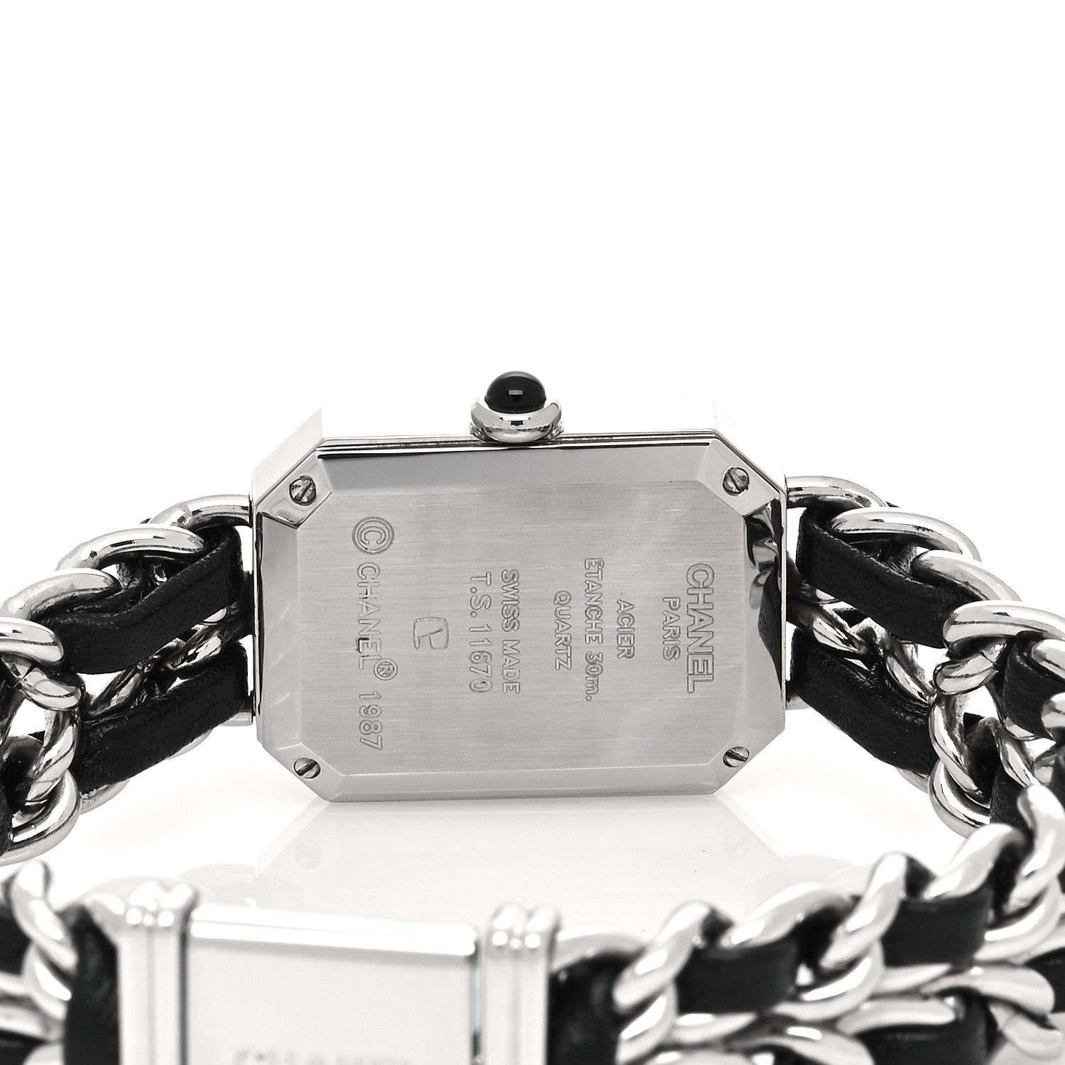Chanel Stainless Steel Lambskin 20mm Chain Premiere Quartz Watch L 4 of 4