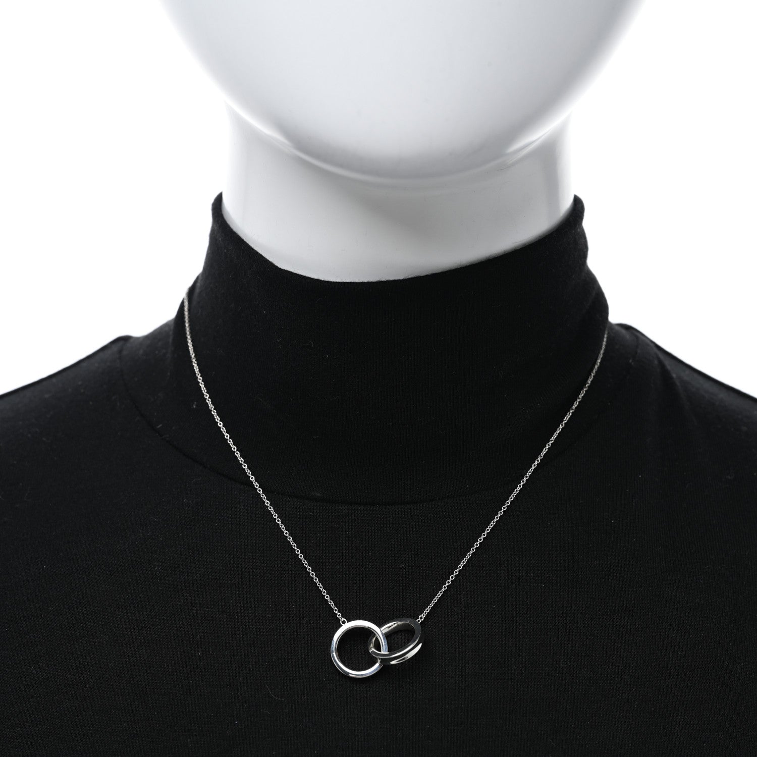 Tiffany Sterling Silver 1837 Interlocking Circles Pendant Necklace 2 of 4