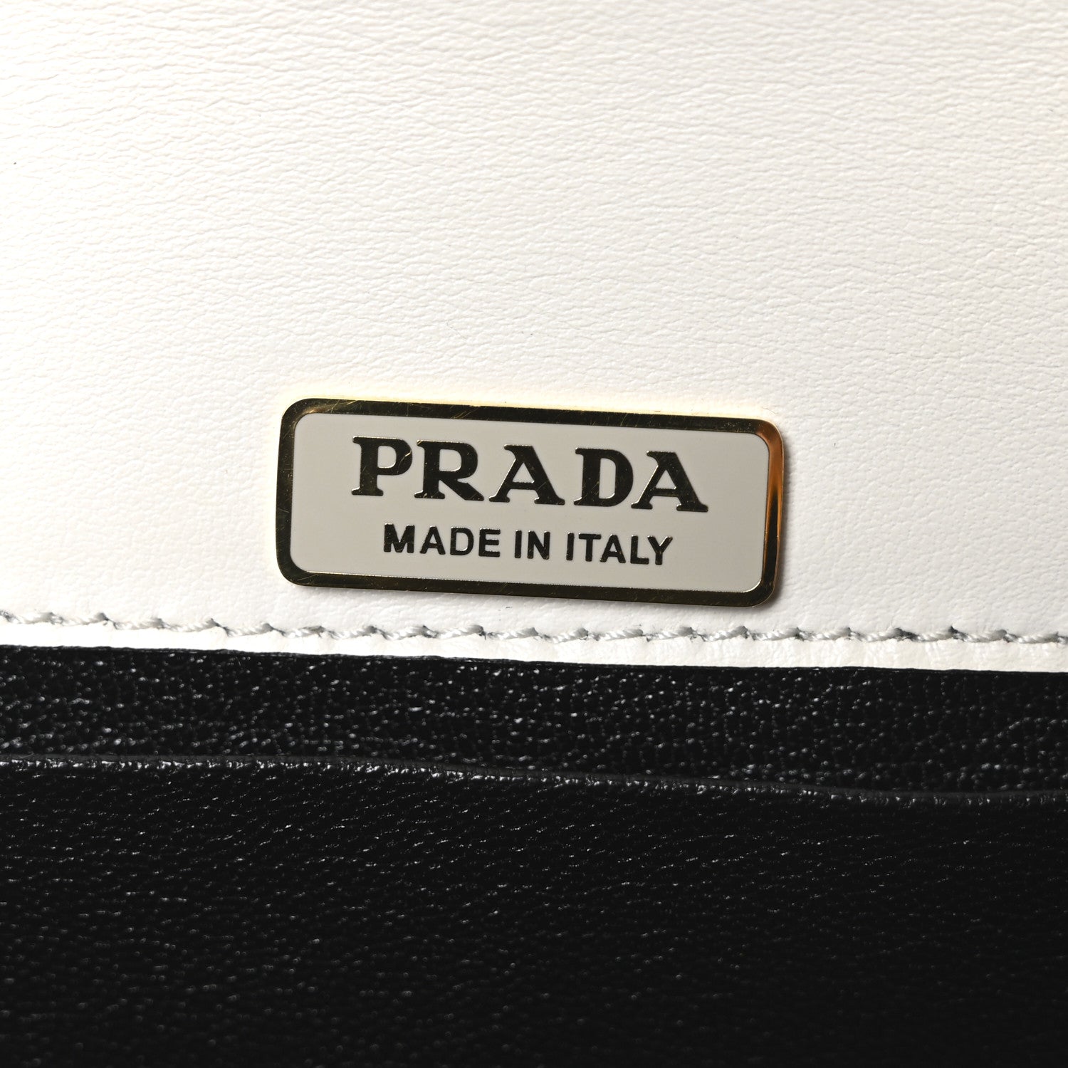 Prada City Calf Saffiano Cahier Bag Talco Black 6 of 10