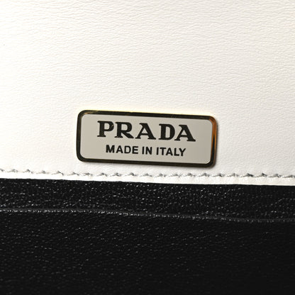 Prada City Calf Saffiano Cahier Bag Talco Black 6 of 10