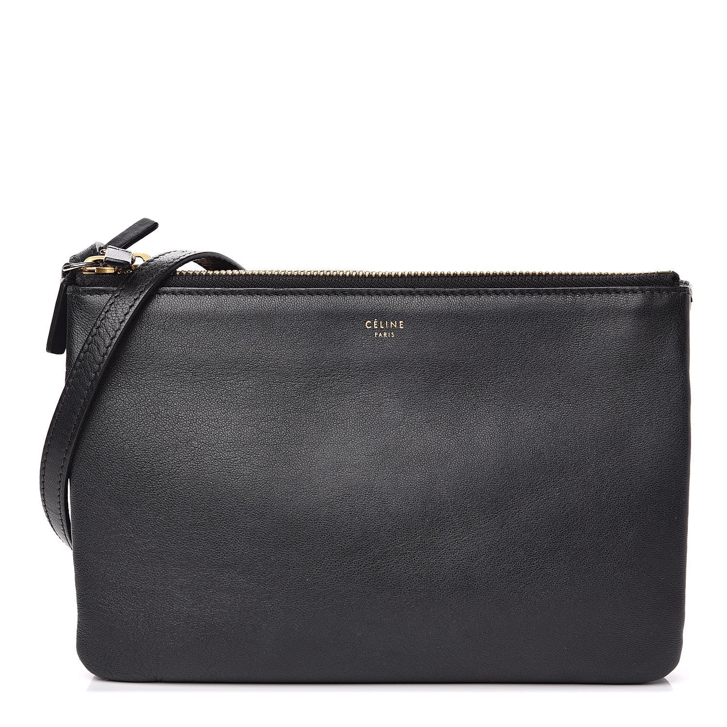 Celine Lambskin Small Trio Crossbody Bag Black 1 of 16