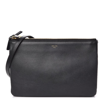 Celine Lambskin Small Trio Crossbody Bag Black 1 of 16