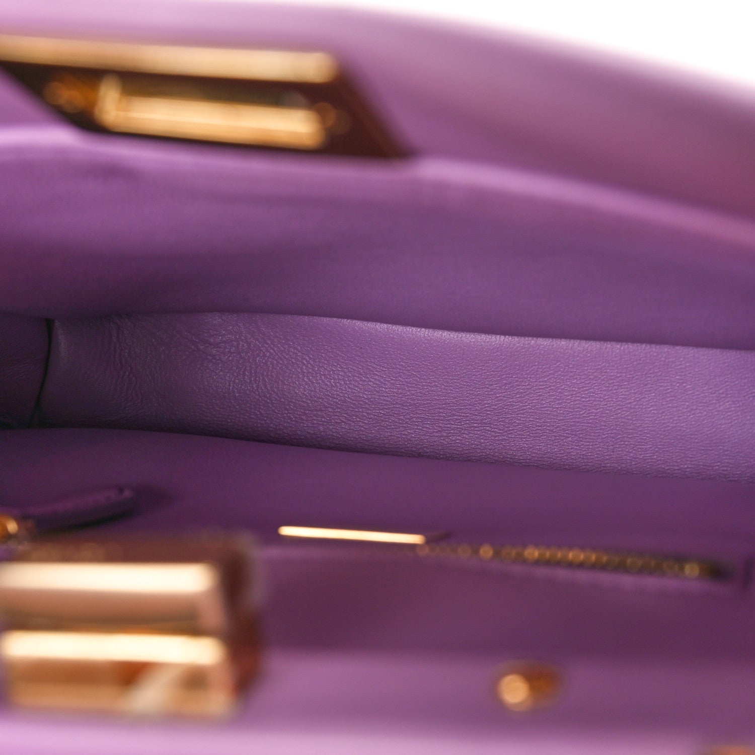 Fendi Nappa Stacked Bar Mini Peekaboo Iconic Satchel Violetta 5 of 10