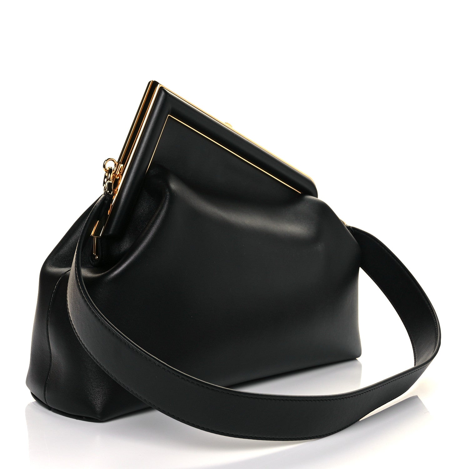 Fendi Shiny Nappa Medium Fendi First Black 2 of 8