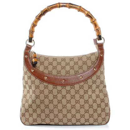 Gucci Monogram Anita Bamboo Top Handle Bag 1 of 8