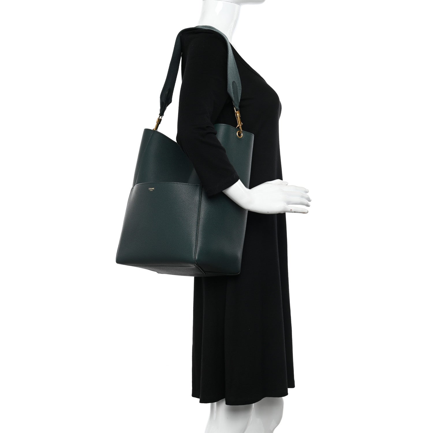 Celine Soft Grained Calfskin Sangle Bucket Bag Amazone 2 of 8