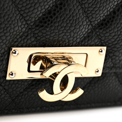 Chanel Caviar Quilted Golden Class Wallet On Chain WOC Black 12 of 13
