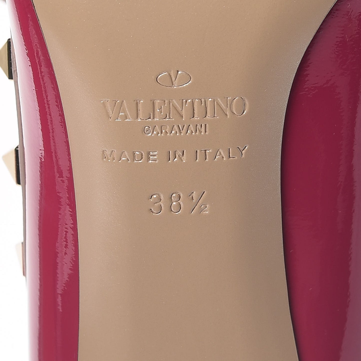 Patent Rockstud 100mm Pumps 38.5 Deep Cyclamin Poudre