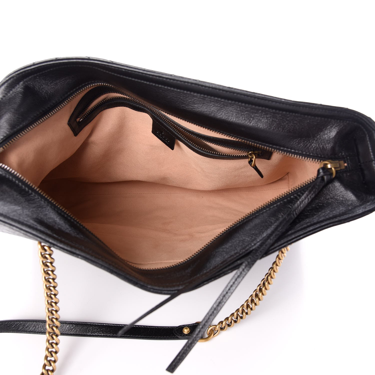 Gucci Vintage Calfskin Matelasse Medium GG Marmont Slim Tote Black 5 of 9
