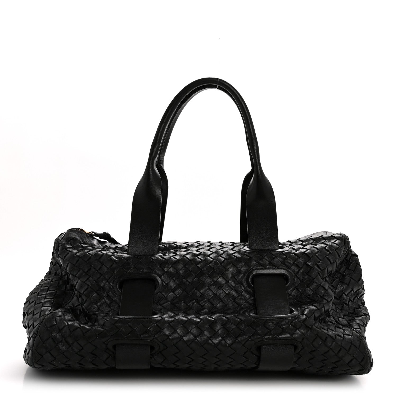 Bottega Veneta Nappa Intrecciato Satchel Black 1 of 15