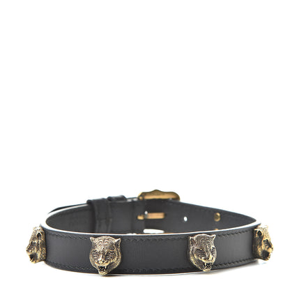 Gucci Calfskin Feline Head Choker Black 1 of 5