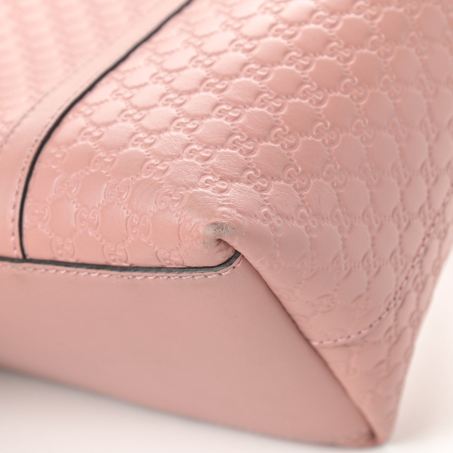 Soft Microguccissima Small Zippered Satchel Soft Pink