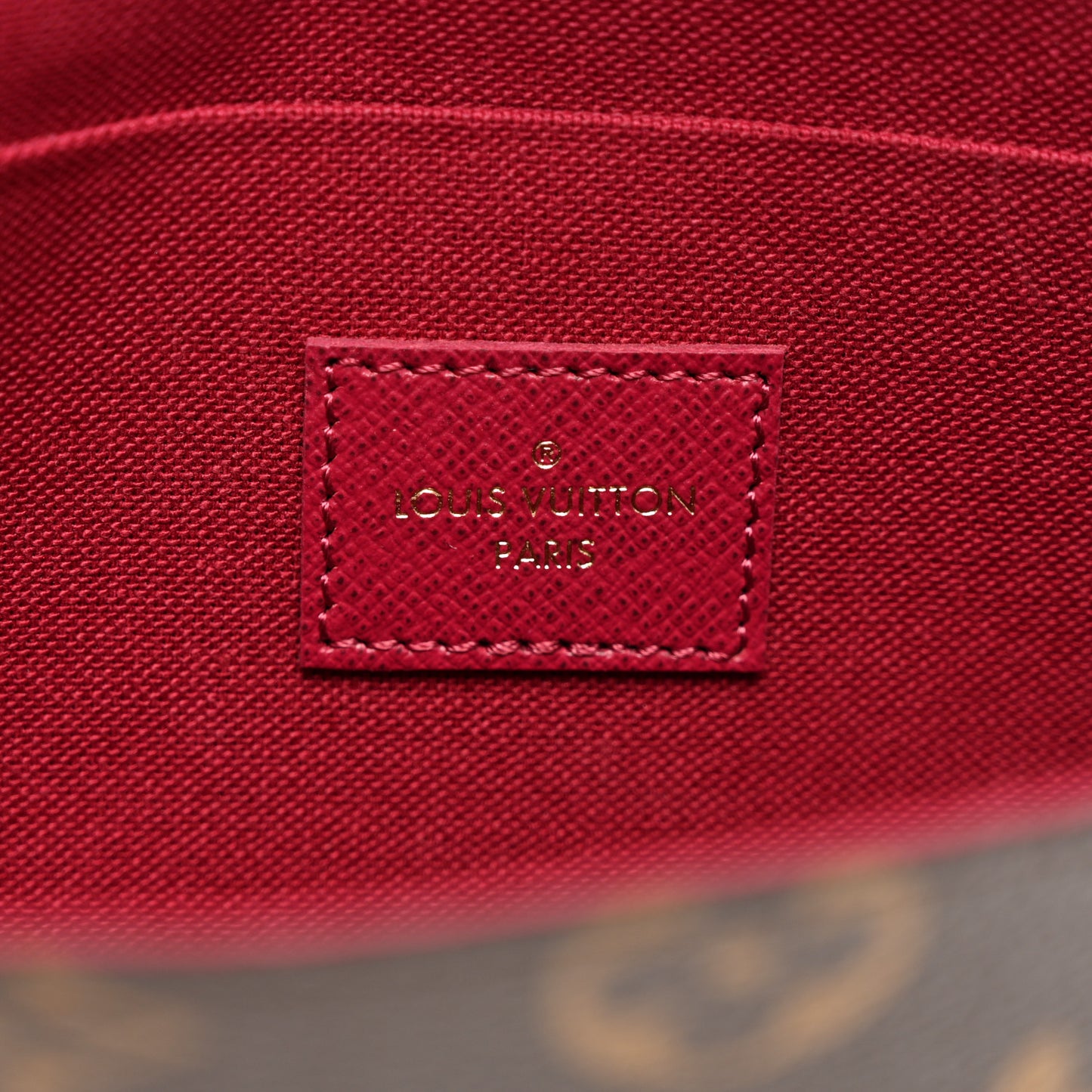 Monogram Pochette Felicie Chain Wallet Fuchsia