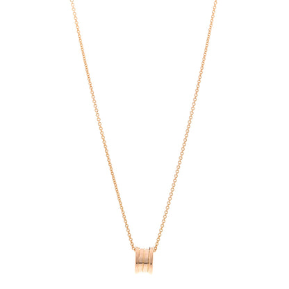 Bulgari 18K Rose Gold B.Zero1 Pendant Necklace 1 of 4