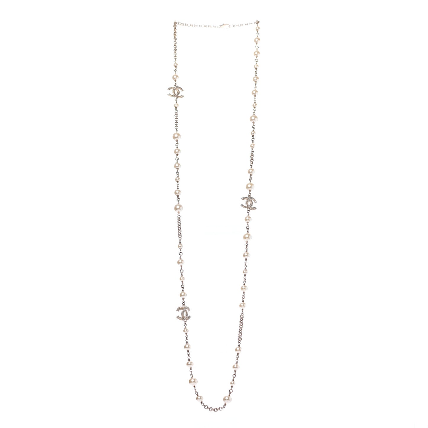 Pearl CC Necklace Light Gold