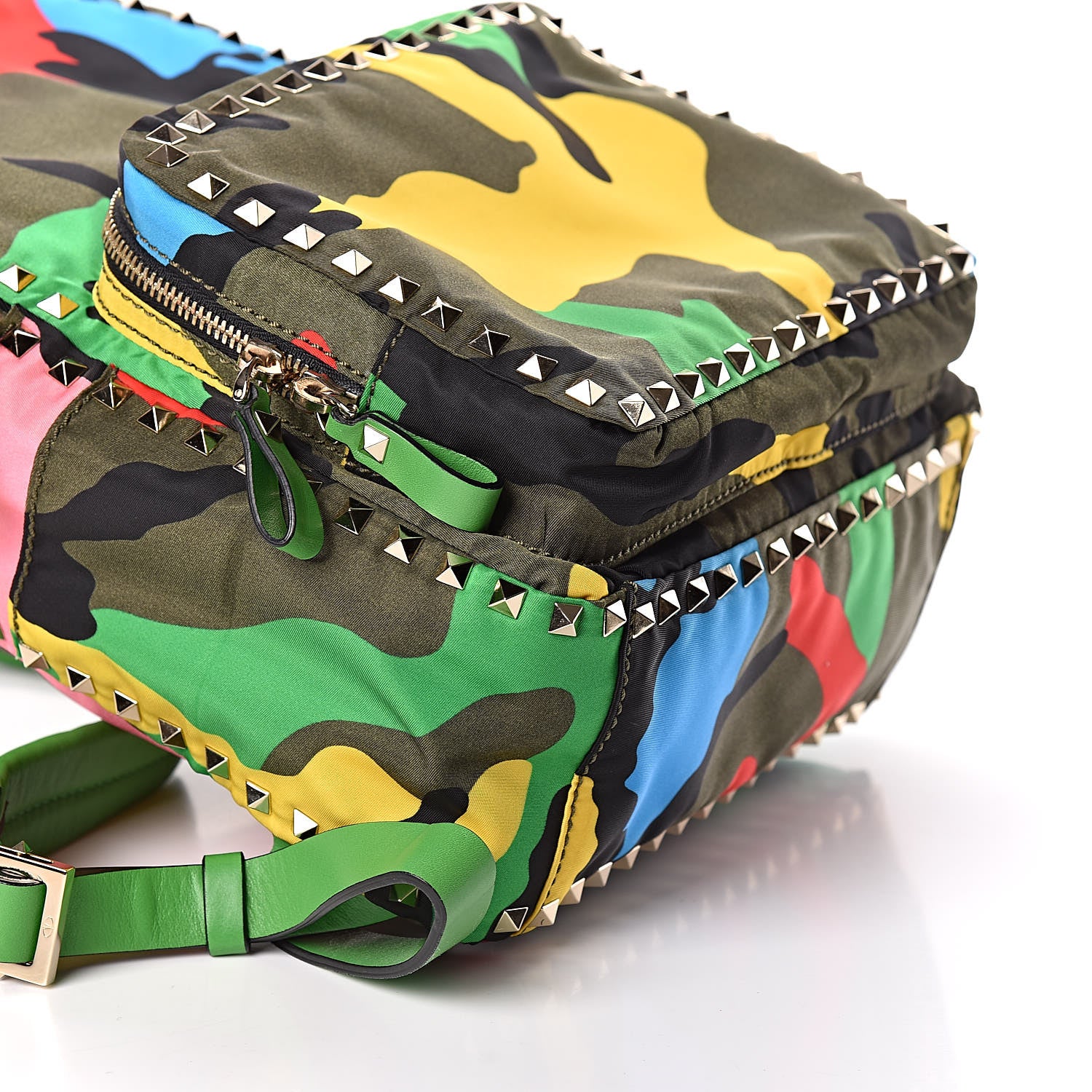 Valentino Garavani Nylon Psychedelic Camouflage Medium Rockstud Backpack Multicolor 8 of 9