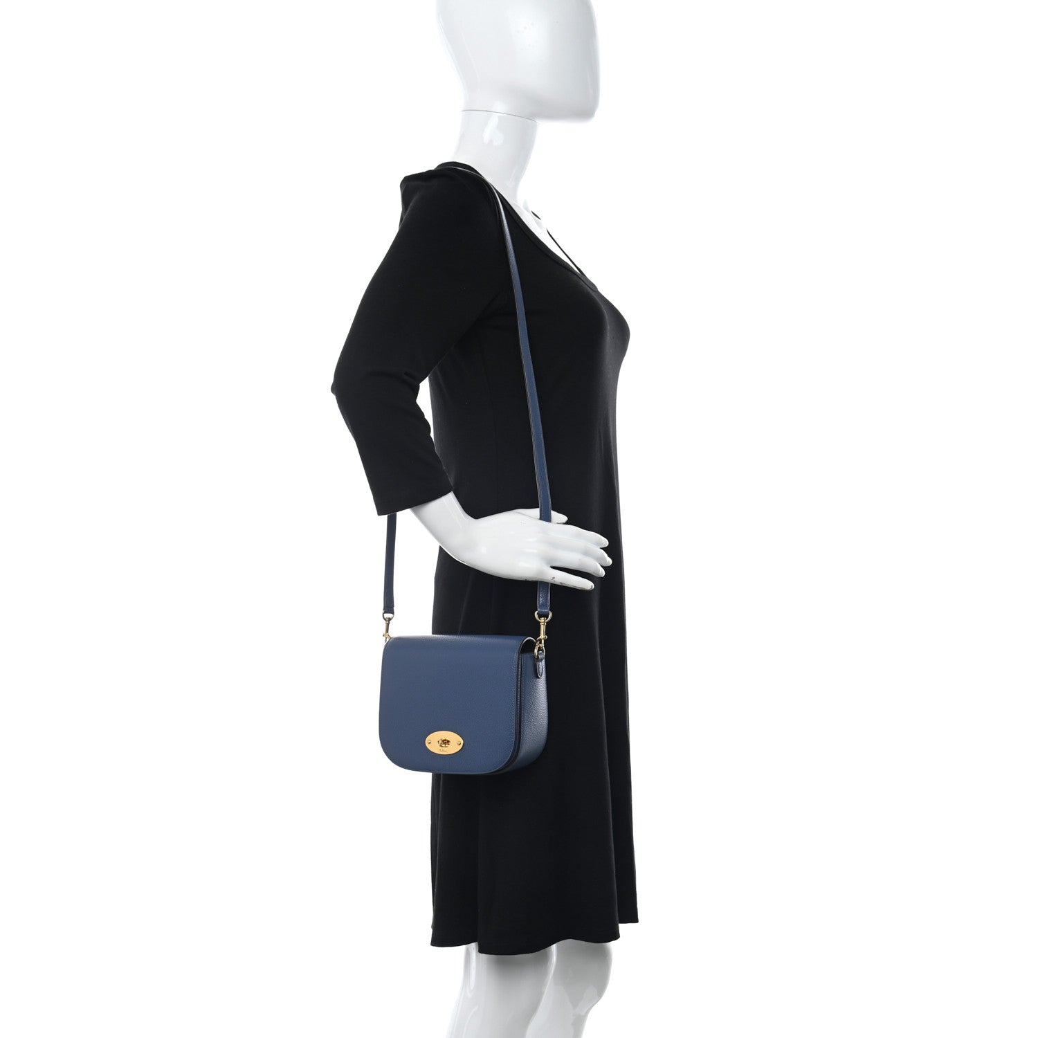 Mulberry Small Classic Grain Calfskin Small Darley Satchel Pale Navy 2 of 10