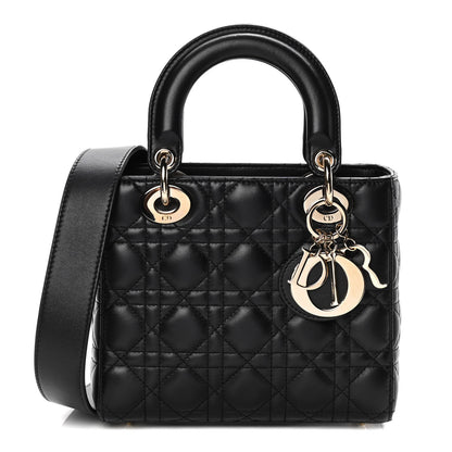 Christian Dior Lambskin Cannage Small Lucky Badges My Lady Dior Black 1 of 10