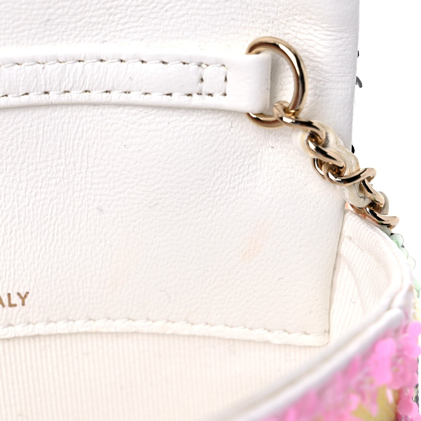 Sequin COCO Clutch With Chain Multicolor