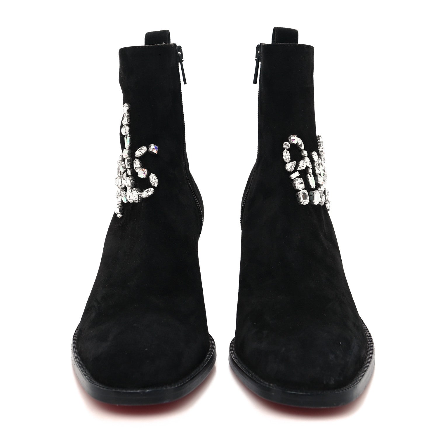 Christian Louboutin Veau Velours C Angels 70 Ankle Boots 38 Black 2 of 7