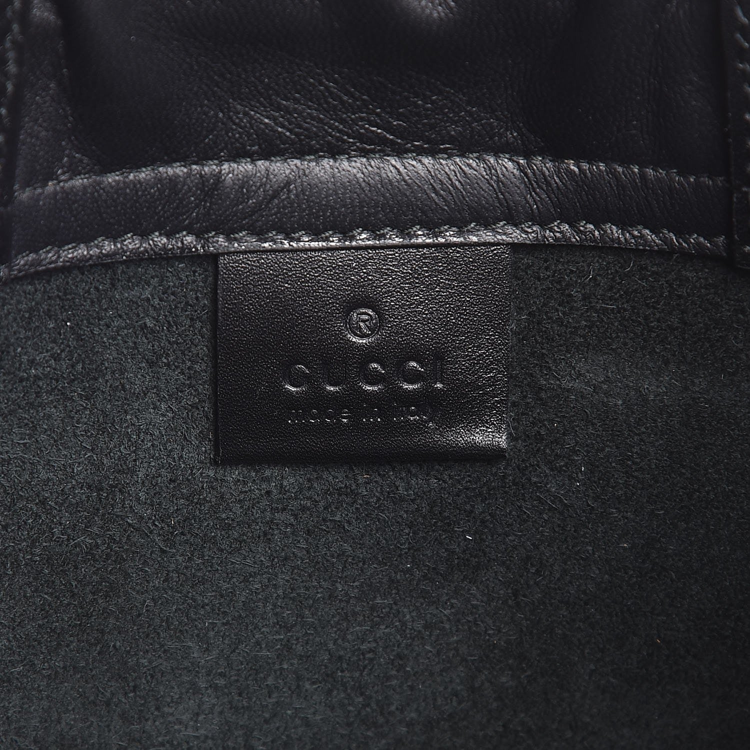 Gucci Calfskin Coco Capitan Logo Drawstring Backpack Black 6 of 9
