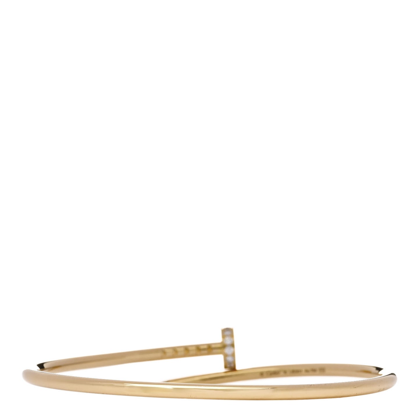 18K Yellow Gold Diamond Small Juste Un Clou Bracelet 16