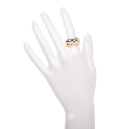 Cartier 18K Yellow Gold Diamond Ruby Colisee Ring 50 5.25 2 of 5
